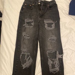 BDG-Urban Outfitters high-rise baggy black ripped jeans